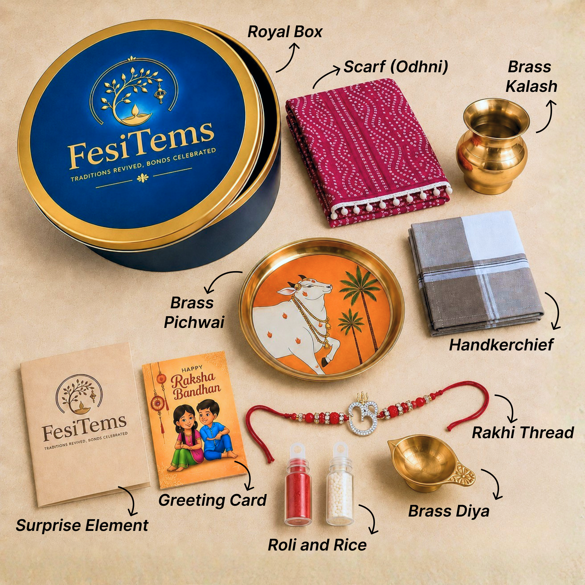 FesiTems Raksha Bandhan Kit (Royal Kit)