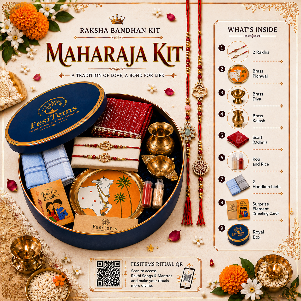 FesiTems Raksha Bandhan Kit (Maharaja Kit)
